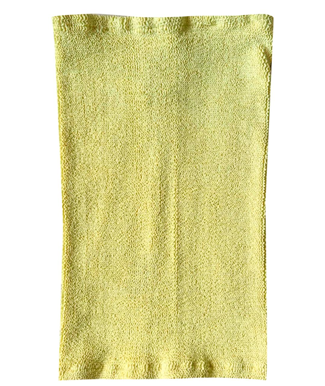 HUNZA G Желтая полиамидовая юбка мини, фото 1