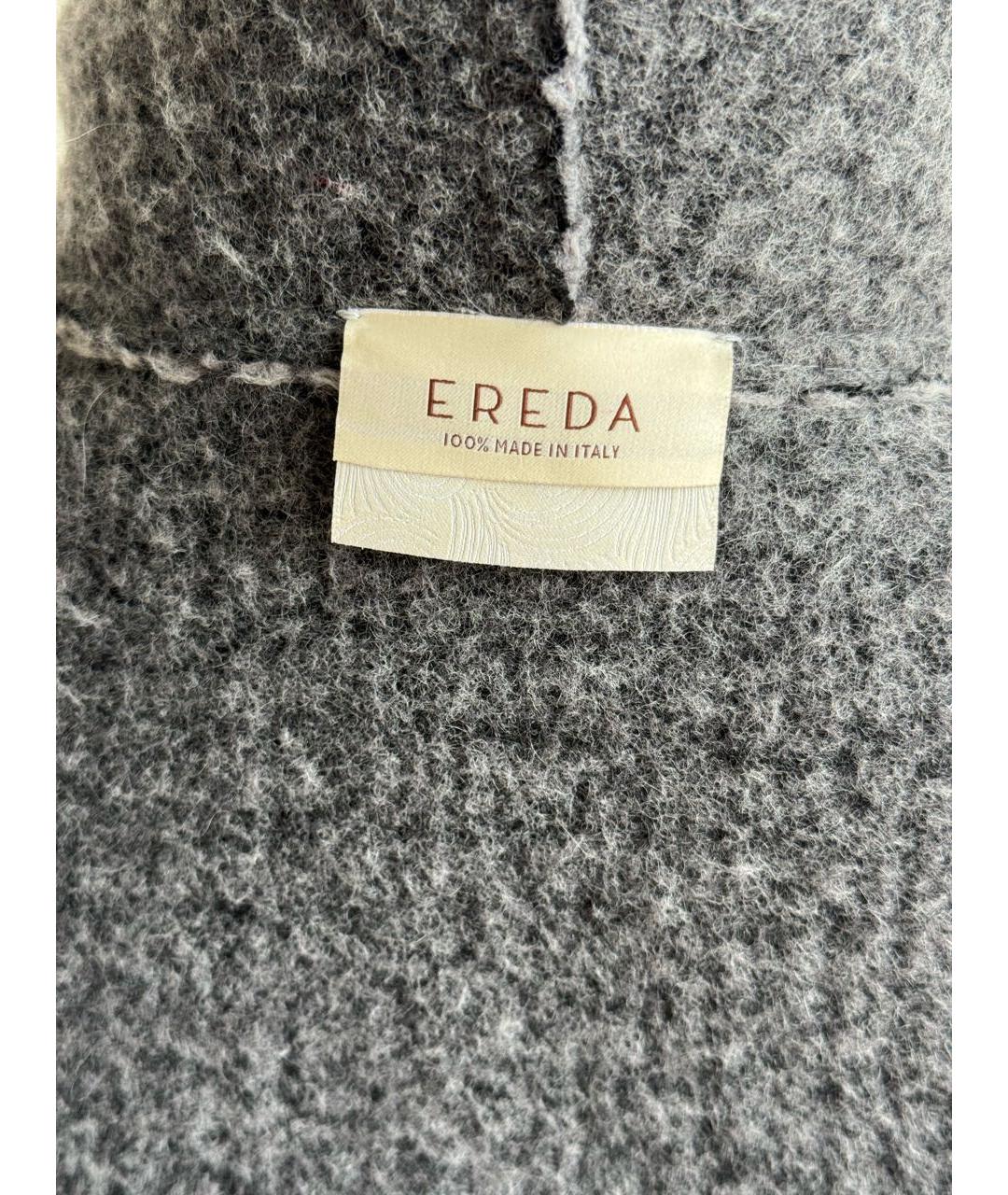 EREDA Антрацитовое шерстяное пальто, фото 4