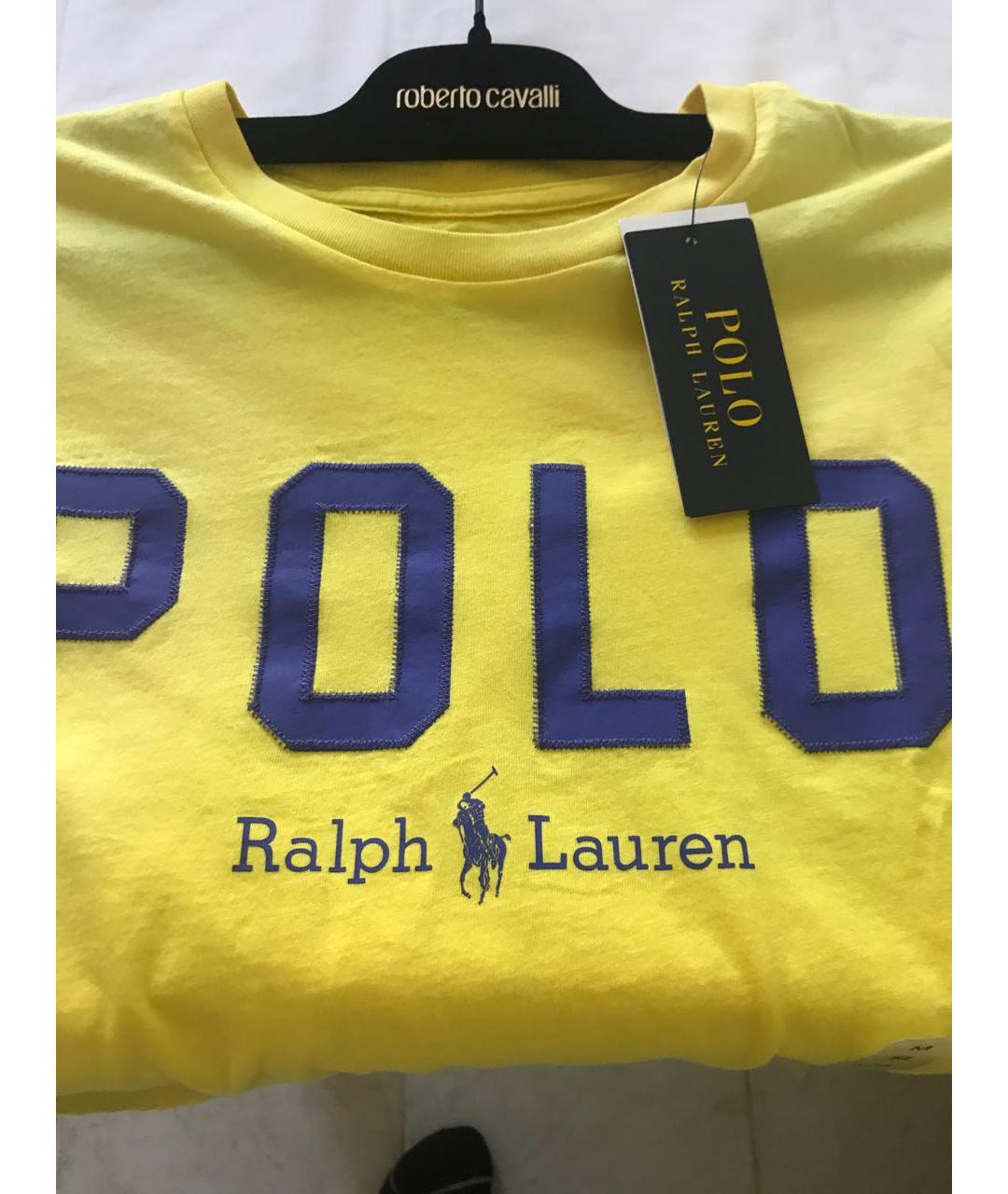 POLO RALPH LAUREN Желтая хлопковая футболка, фото 3