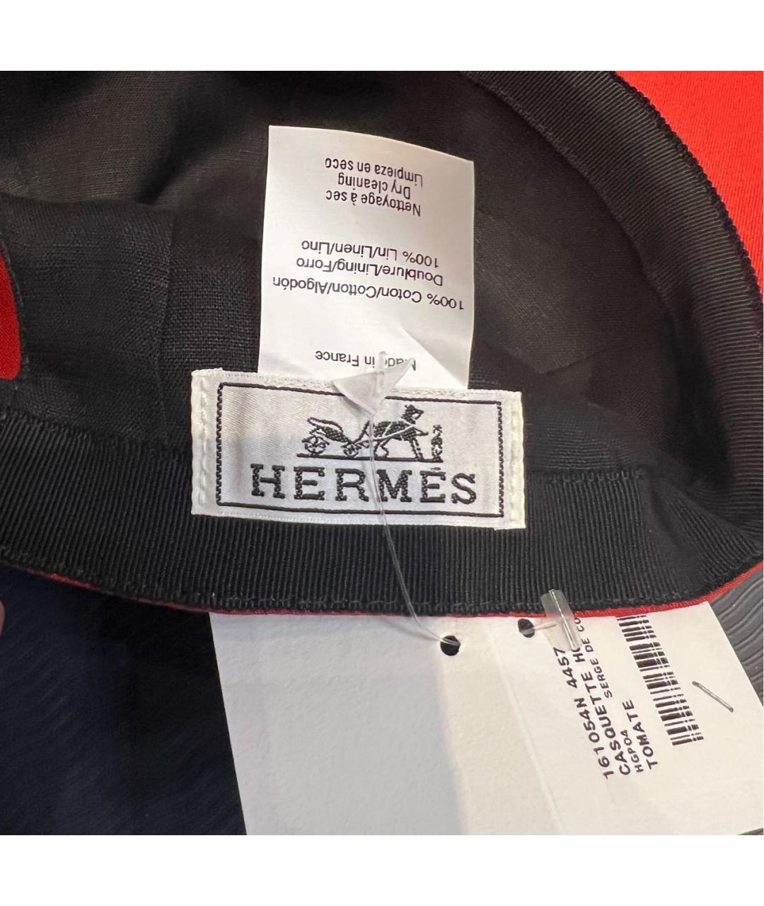 HERMES PRE-OWNED Красная хлопковая кепка/бейсболка, фото 4