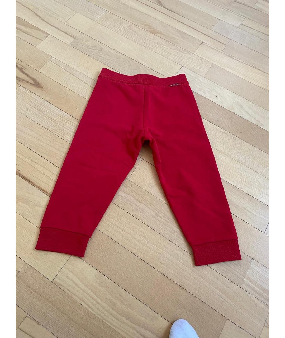 MONCLER Красные хлопковые брюки и шорты, фото 5