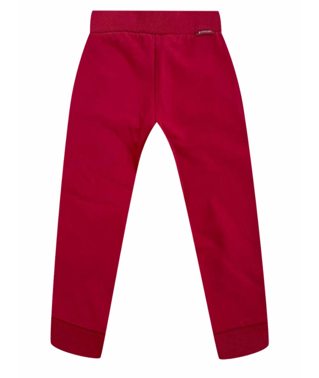 MONCLER Красные хлопковые брюки и шорты, фото 1
