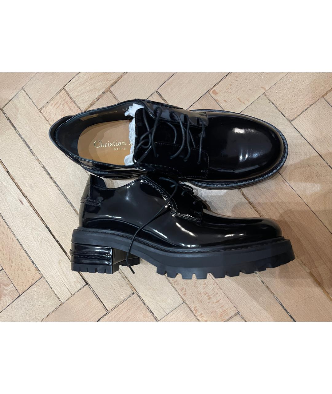 CHRISTIAN DIOR PRE-OWNED Черные ботинки из лакированной кожи, фото 6