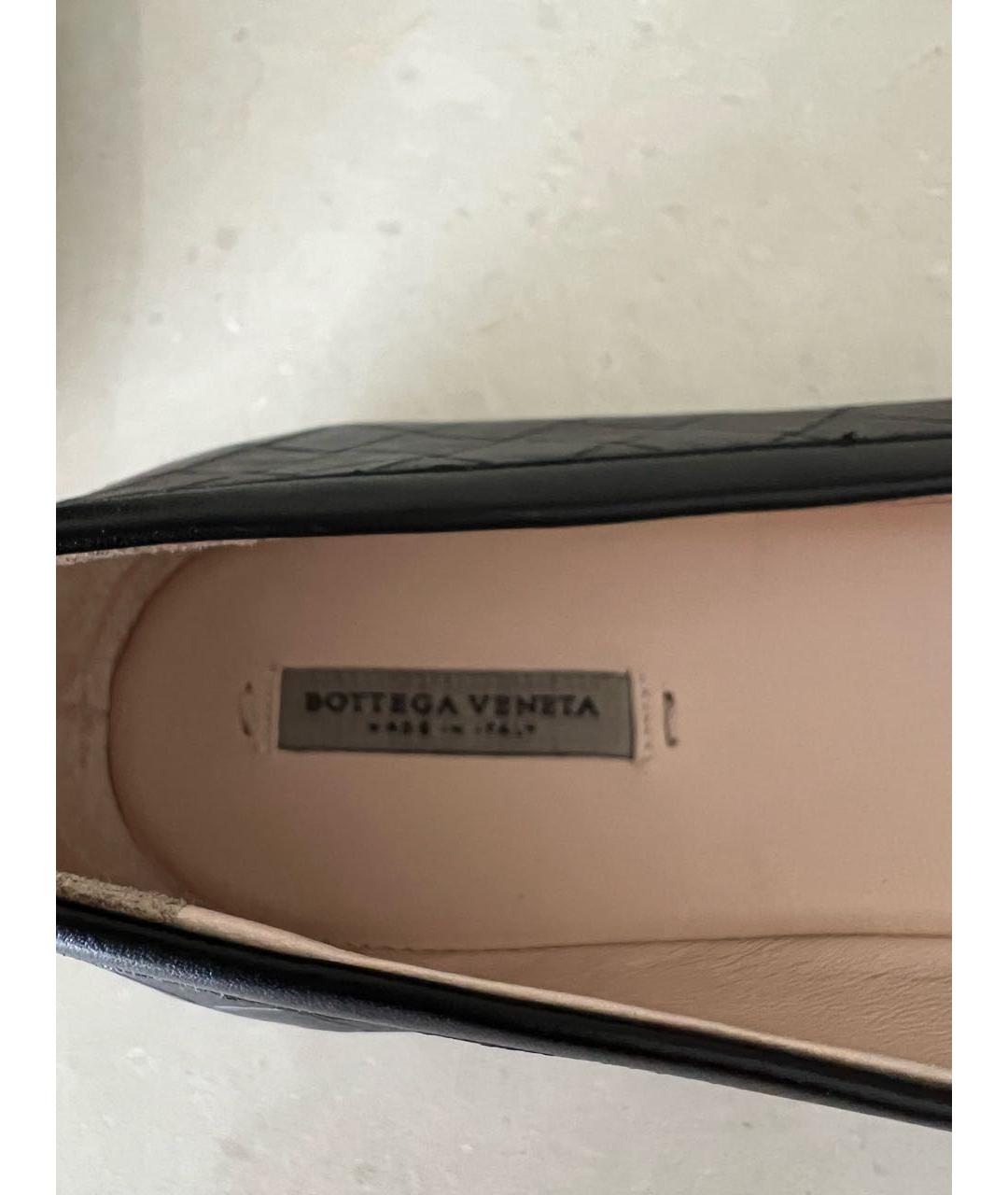 BOTTEGA VENETA Черные кожаные балетки, фото 5