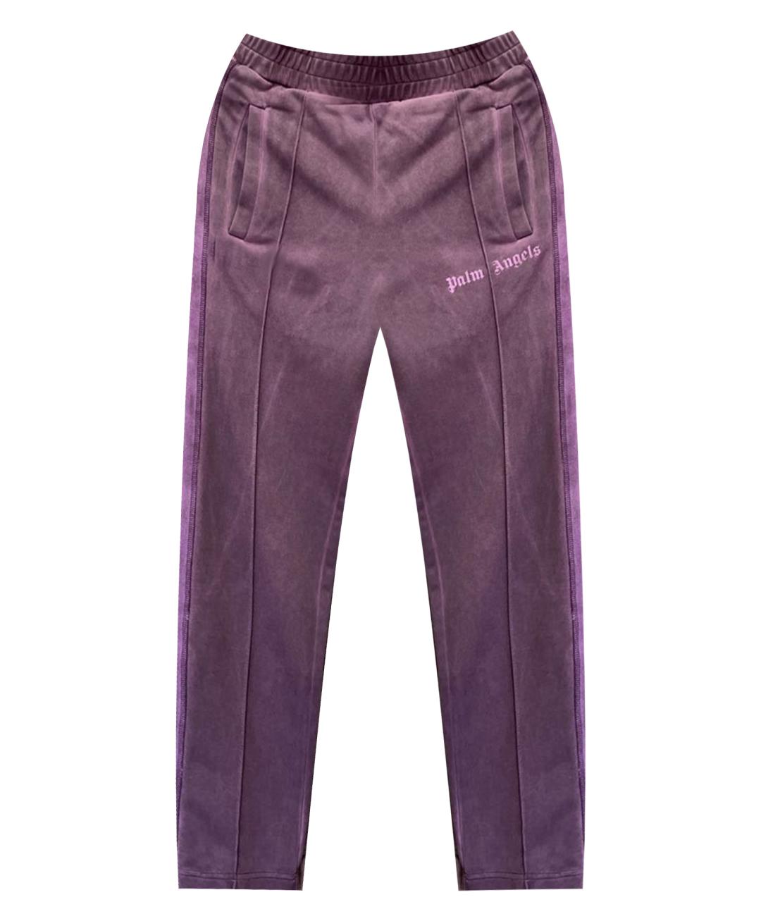PALM ANGELS Фиолетовые синтетические спортивные брюки и шорты, фото 1