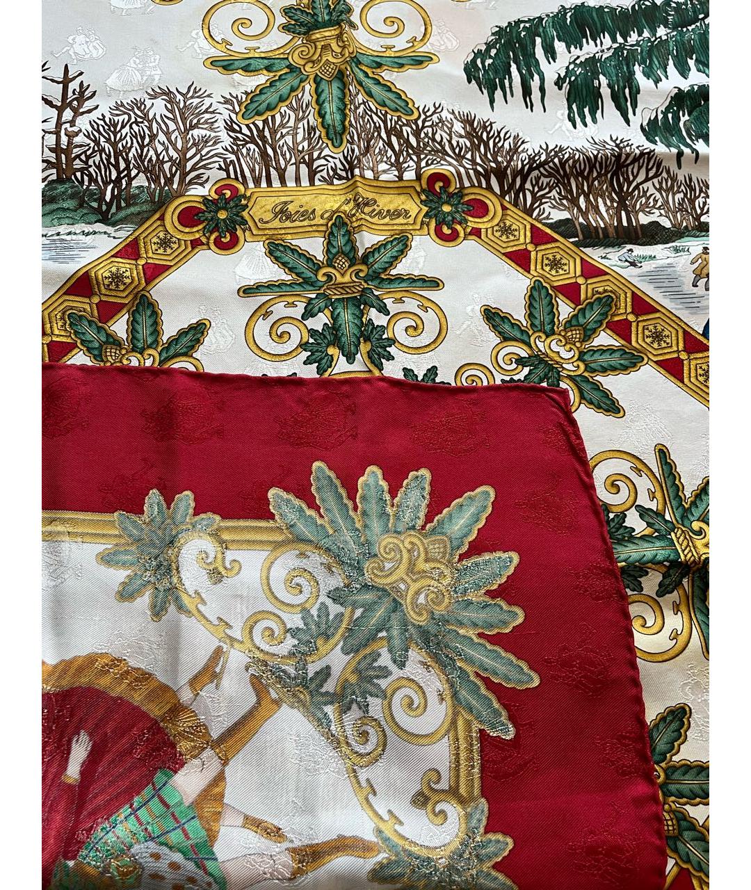 HERMES PRE-OWNED Красный шелковый платок, фото 2