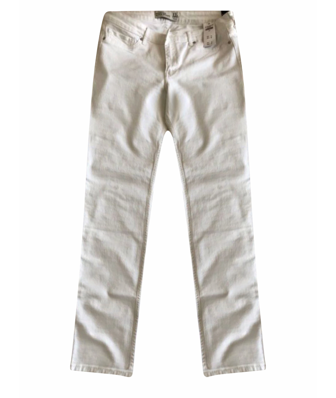 ABERCROMBIE AND FITCH Белые хлопковые джинсы слим, фото 1