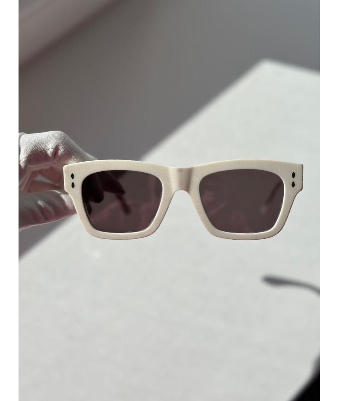 ISABEL MARANT Белые пластиковые солнцезащитные очки, фото 2