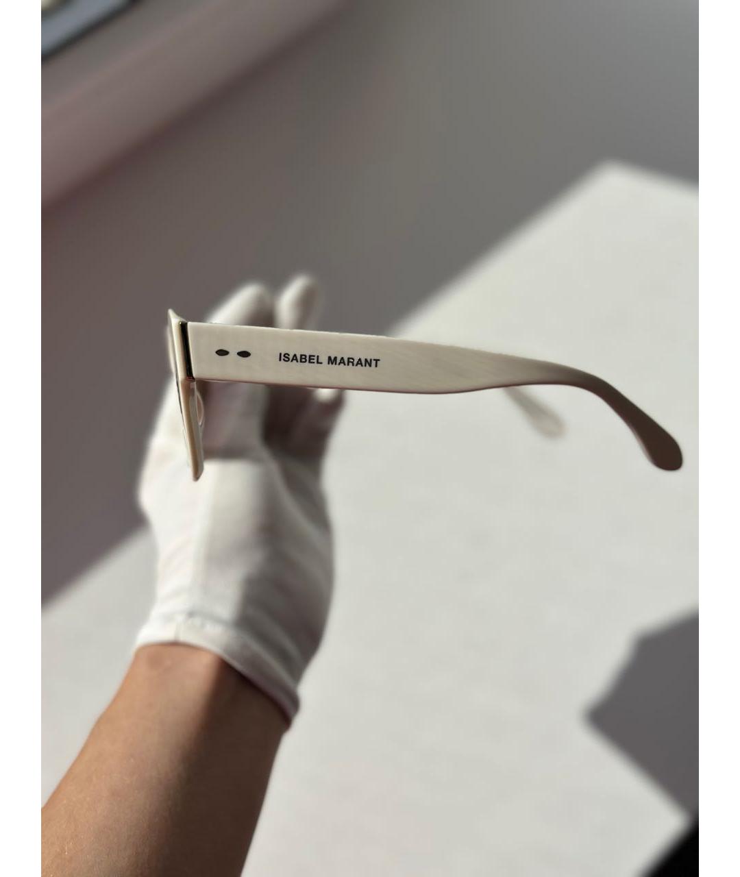 ISABEL MARANT Белые пластиковые солнцезащитные очки, фото 3