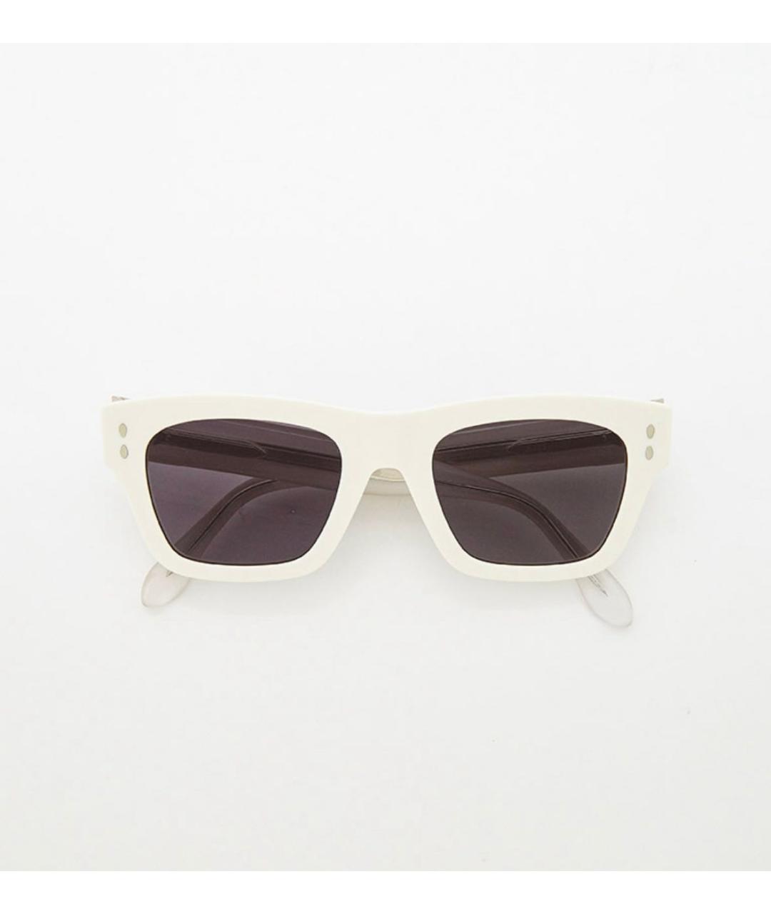 ISABEL MARANT Белые пластиковые солнцезащитные очки, фото 8