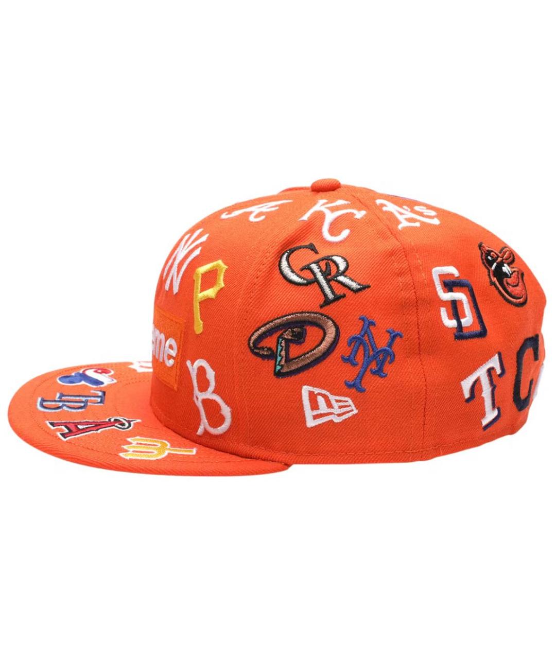 SUPREME Оранжевая хлопковая кепка/бейсболка, фото 2