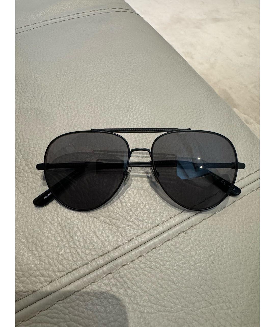 BOTTEGA VENETA Черные металлические солнцезащитные очки, фото 8