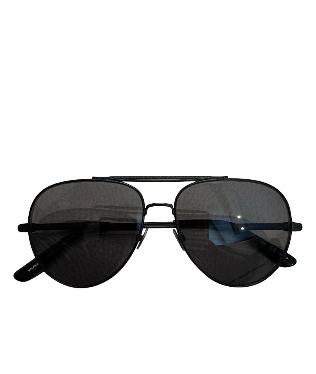 BOTTEGA VENETA Черные металлические солнцезащитные очки, фото 1