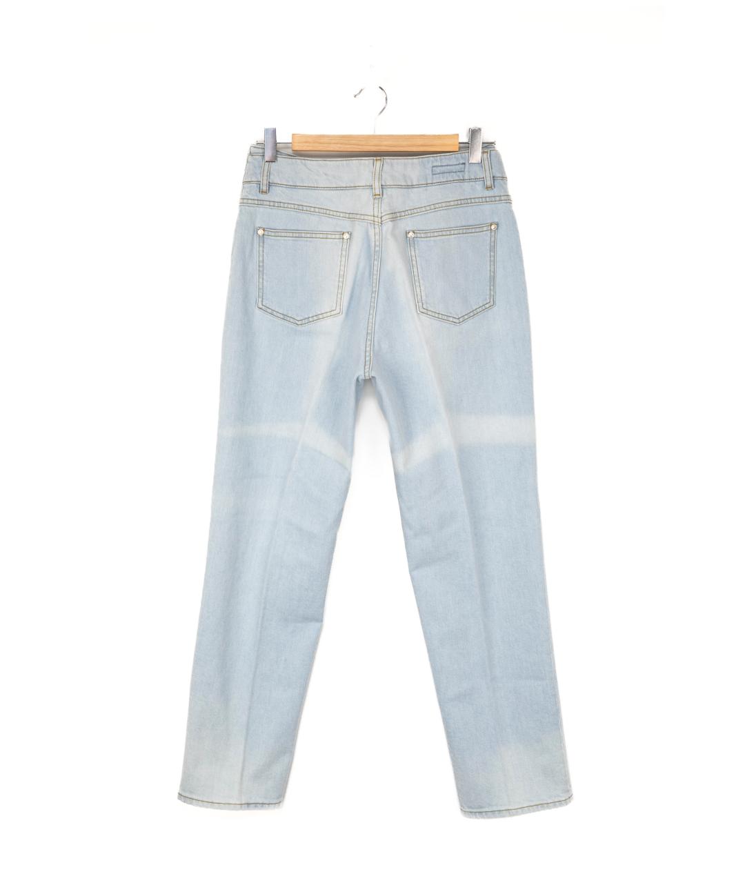 PESERICO Голубые хлопковые прямые джинсы, фото 2