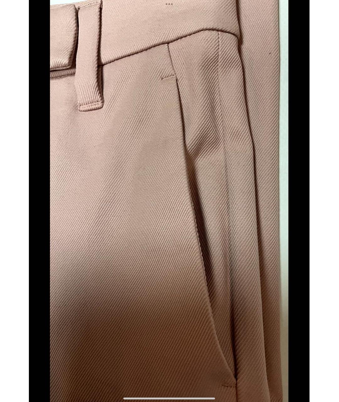 BRUNELLO CUCINELLI Розовые хлопко-эластановые брюки узкие, фото 8