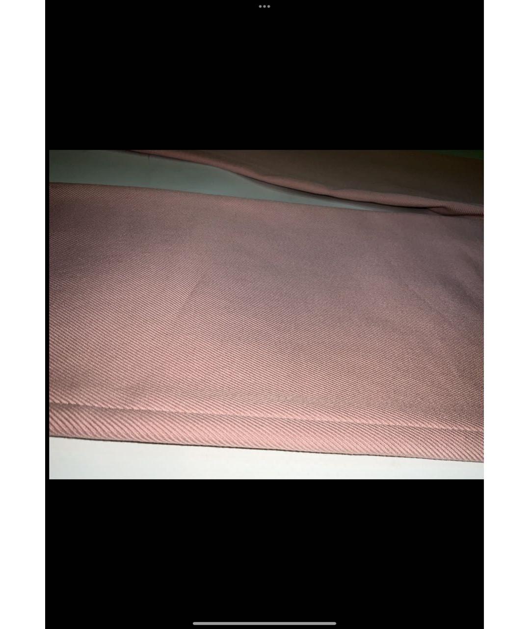 BRUNELLO CUCINELLI Розовые хлопко-эластановые брюки узкие, фото 2