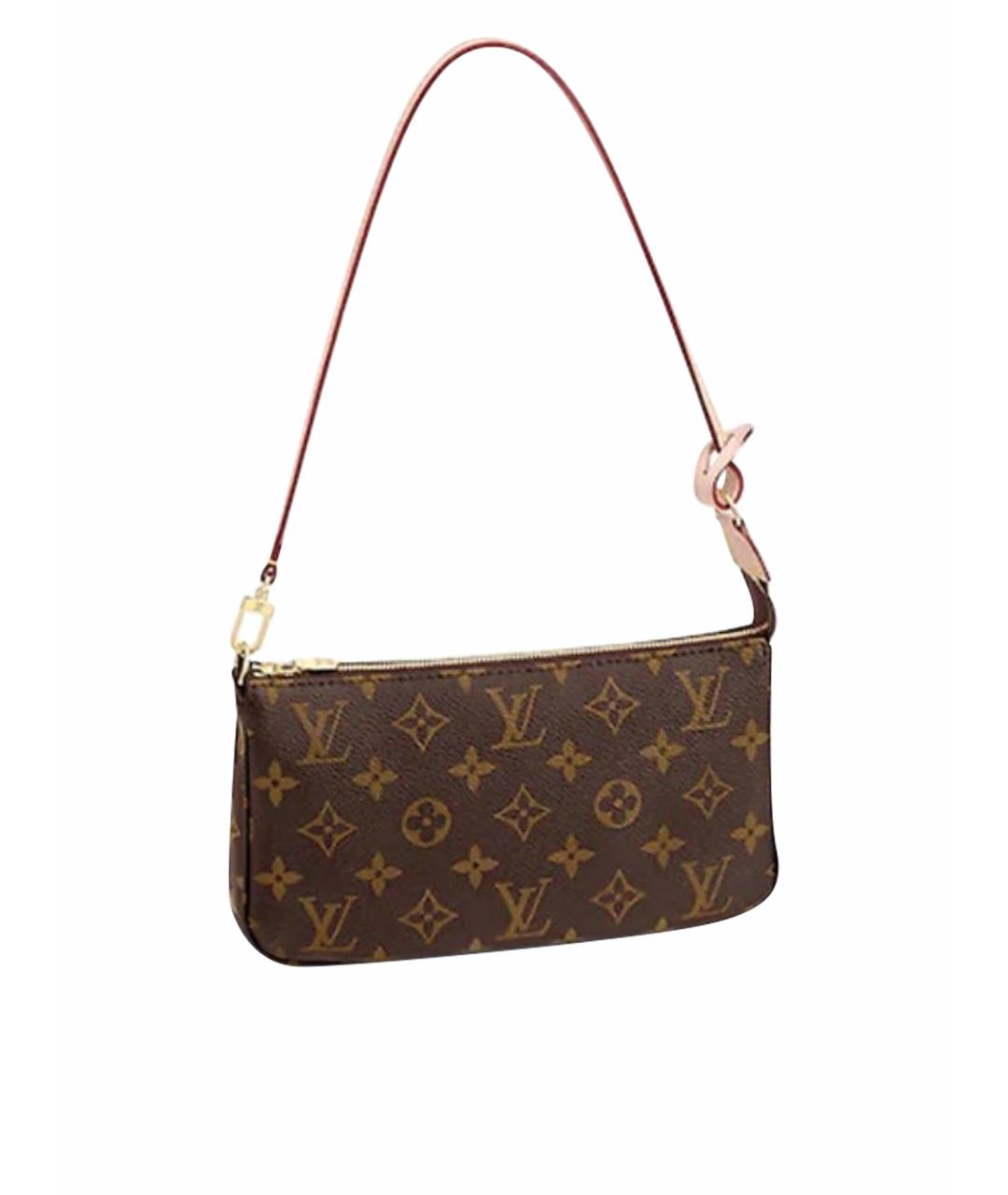 LOUIS VUITTON PRE-OWNED Коричневая сумка с короткими ручками, фото 1