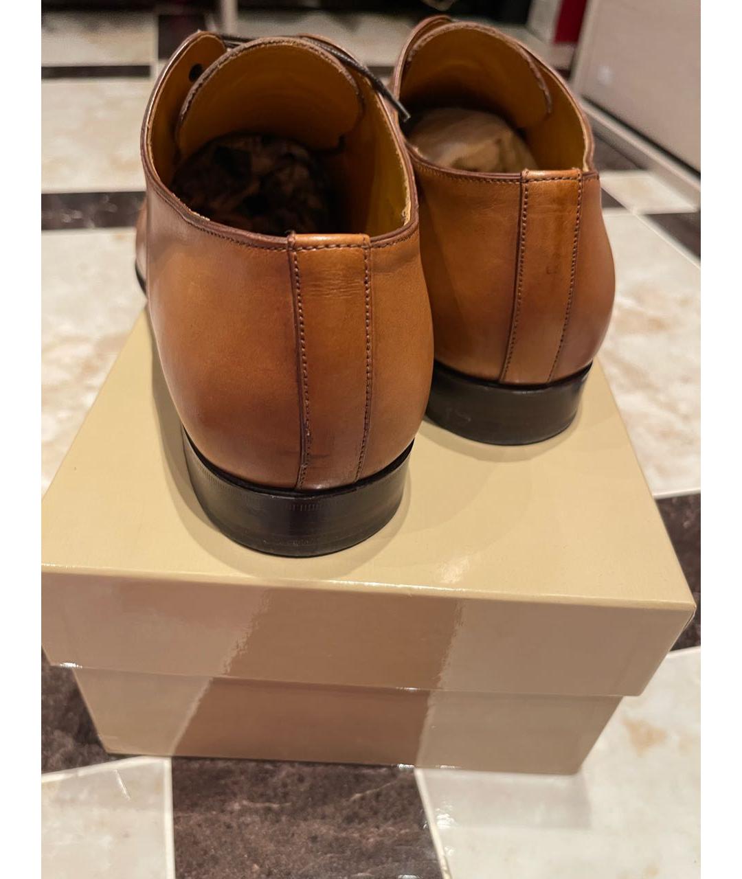 SERGIO ROSSI Коричневые кожаные туфли, фото 5