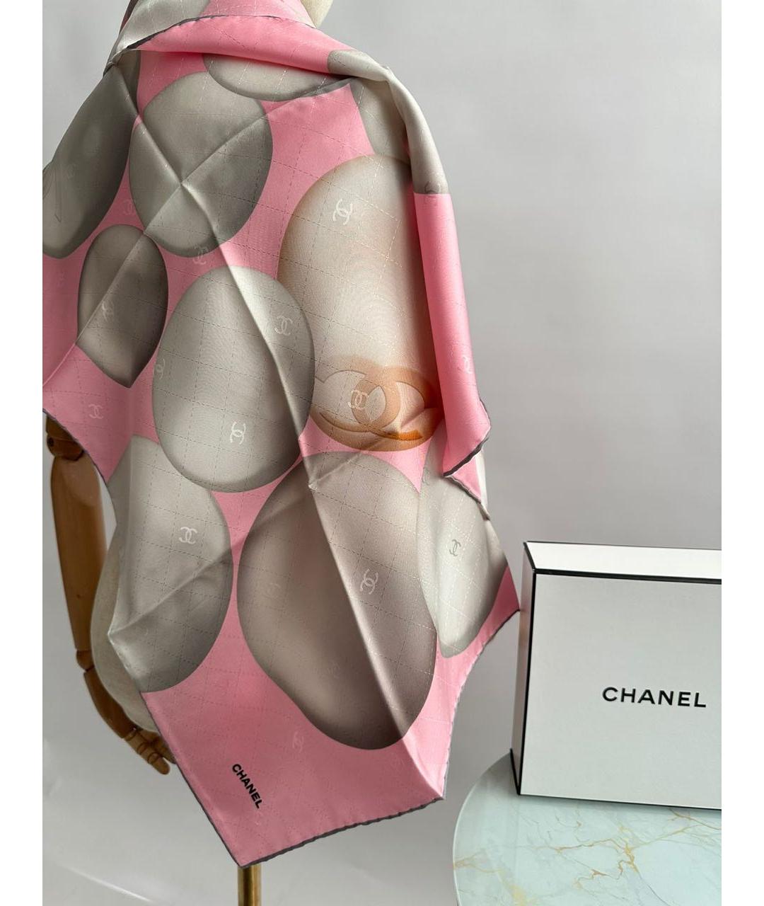 CHANEL PRE-OWNED Мульти шелковый платок, фото 6