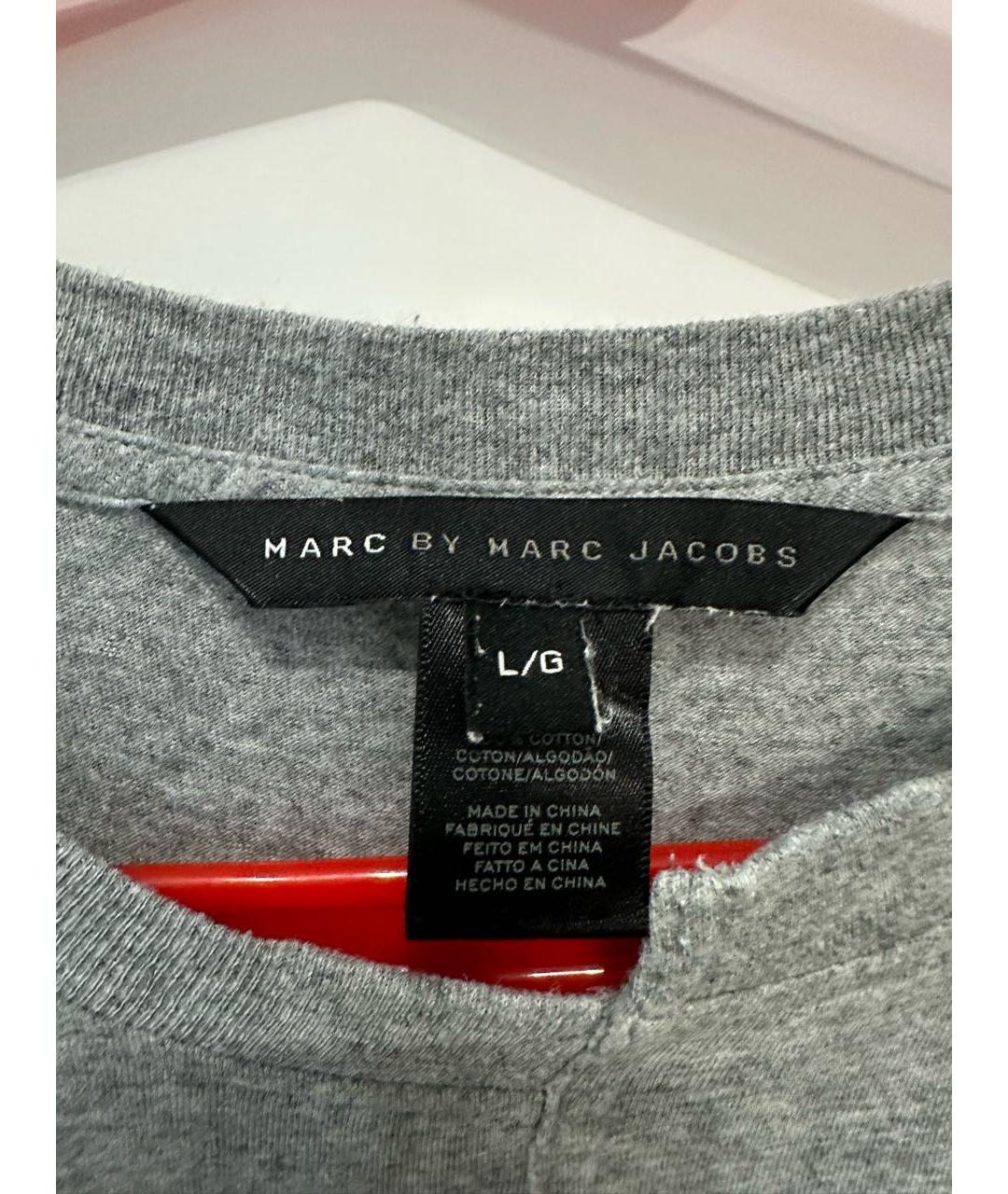 MARC BY MARC JACOBS Серое хлопковое повседневное платье, фото 3