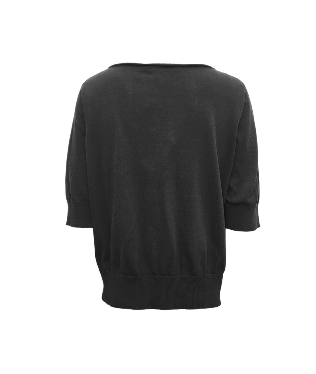 FABIANA FILIPPI Черный хлопковый джемпер / свитер, фото 2