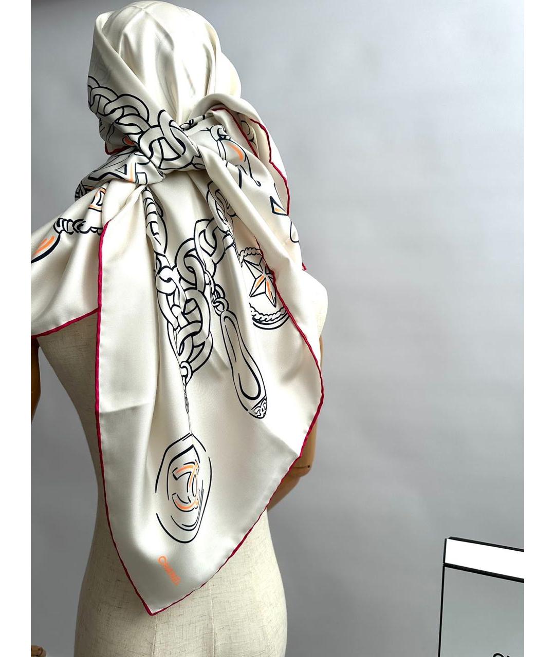 CHANEL PRE-OWNED Мульти шелковый платок, фото 2