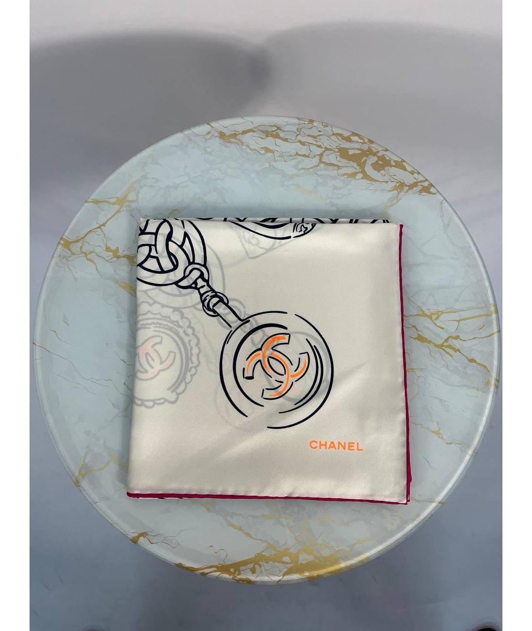 CHANEL PRE-OWNED Мульти шелковый платок, фото 6