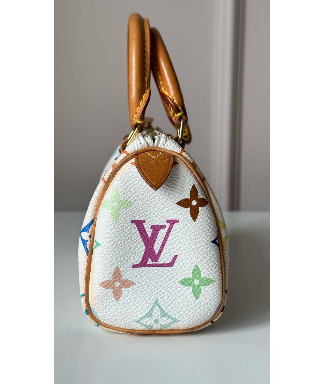 LOUIS VUITTON Белая кожаная сумка тоут, фото 3