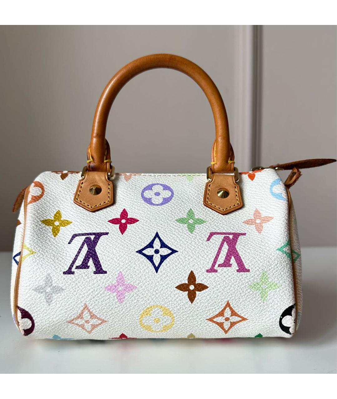 LOUIS VUITTON PRE-OWNED Белая кожаная сумка тоут, фото 2