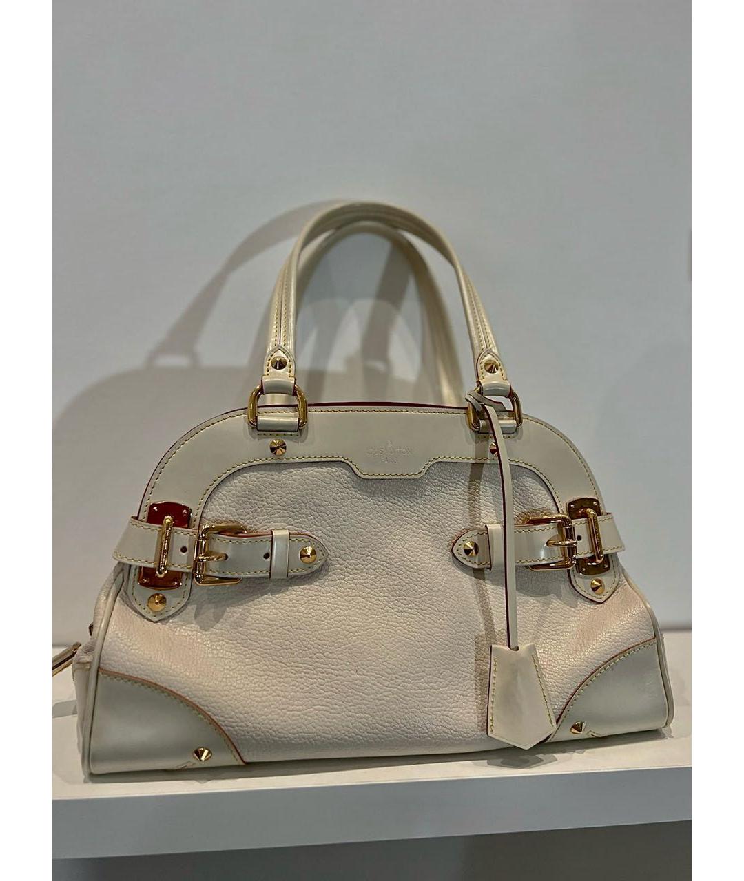 LOUIS VUITTON PRE-OWNED Белая кожаная сумка с короткими ручками, фото 9