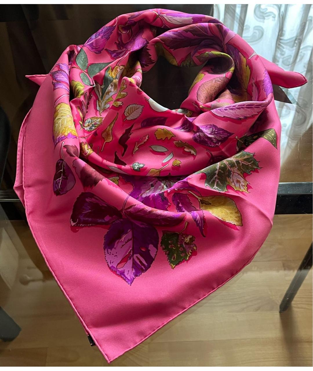 HERMES PRE-OWNED Фиолетовый шелковый платок, фото 6