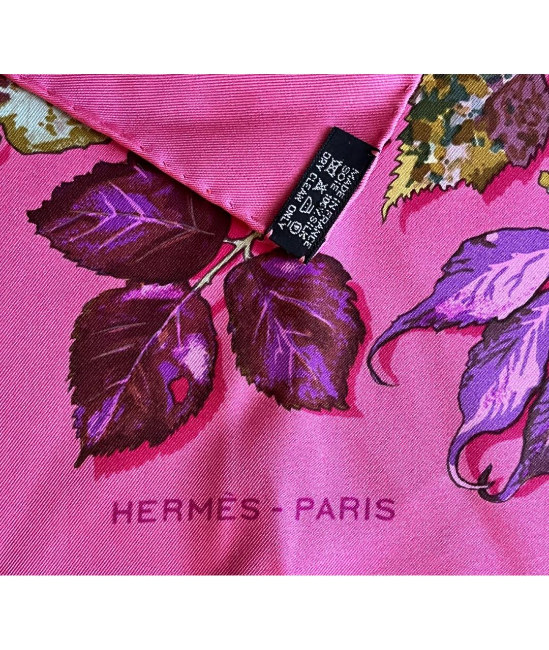 HERMES PRE-OWNED Фиолетовый шелковый платок, фото 3