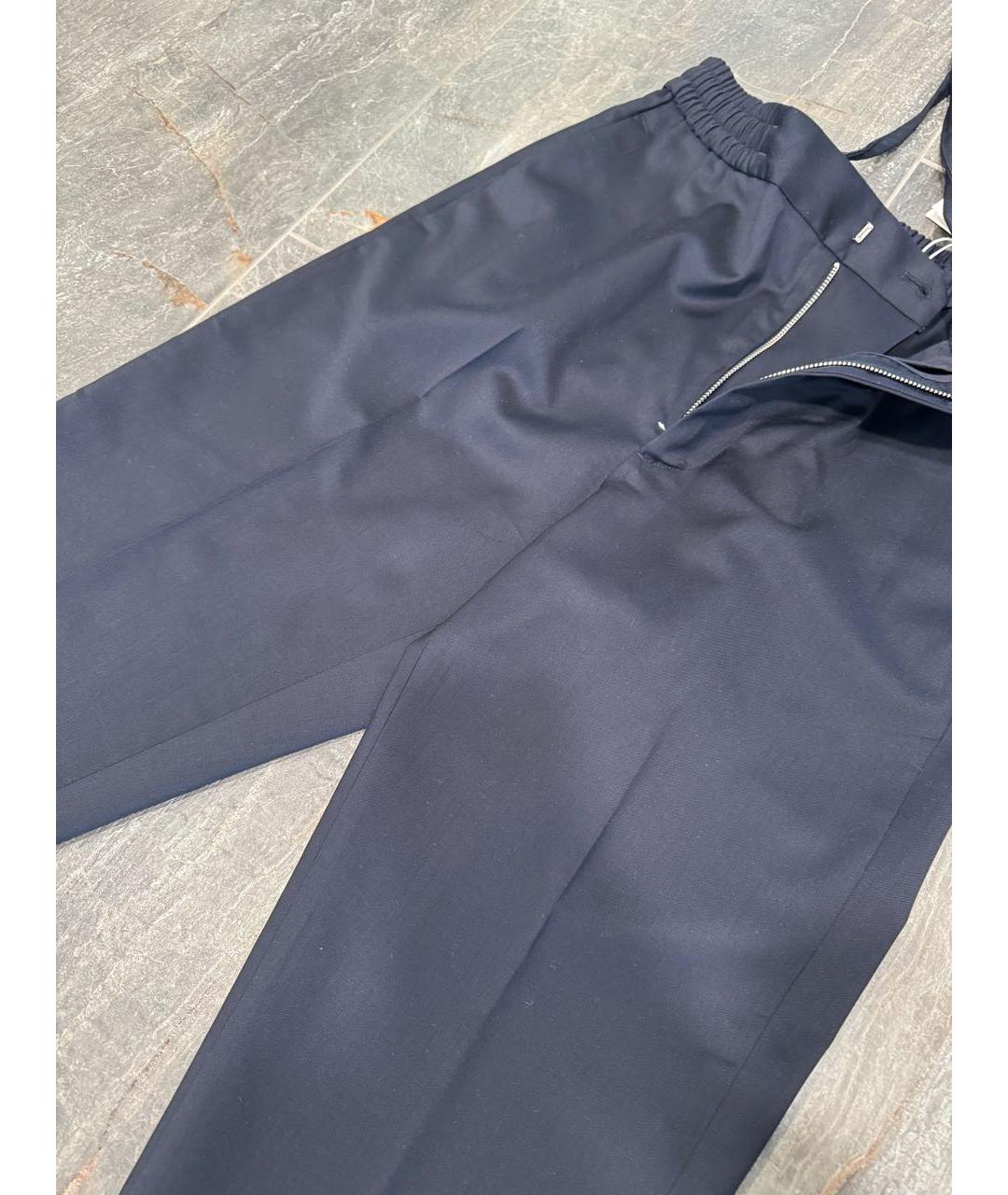 COS Темно-синие шерстяные классические брюки, фото 4
