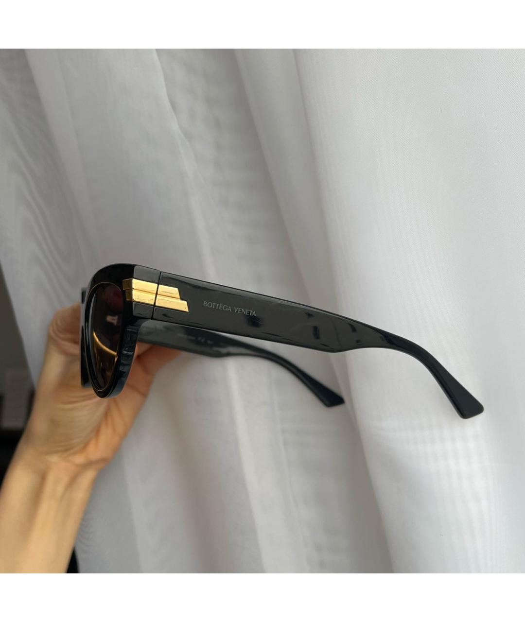 BOTTEGA VENETA Черные деревянные солнцезащитные очки, фото 2