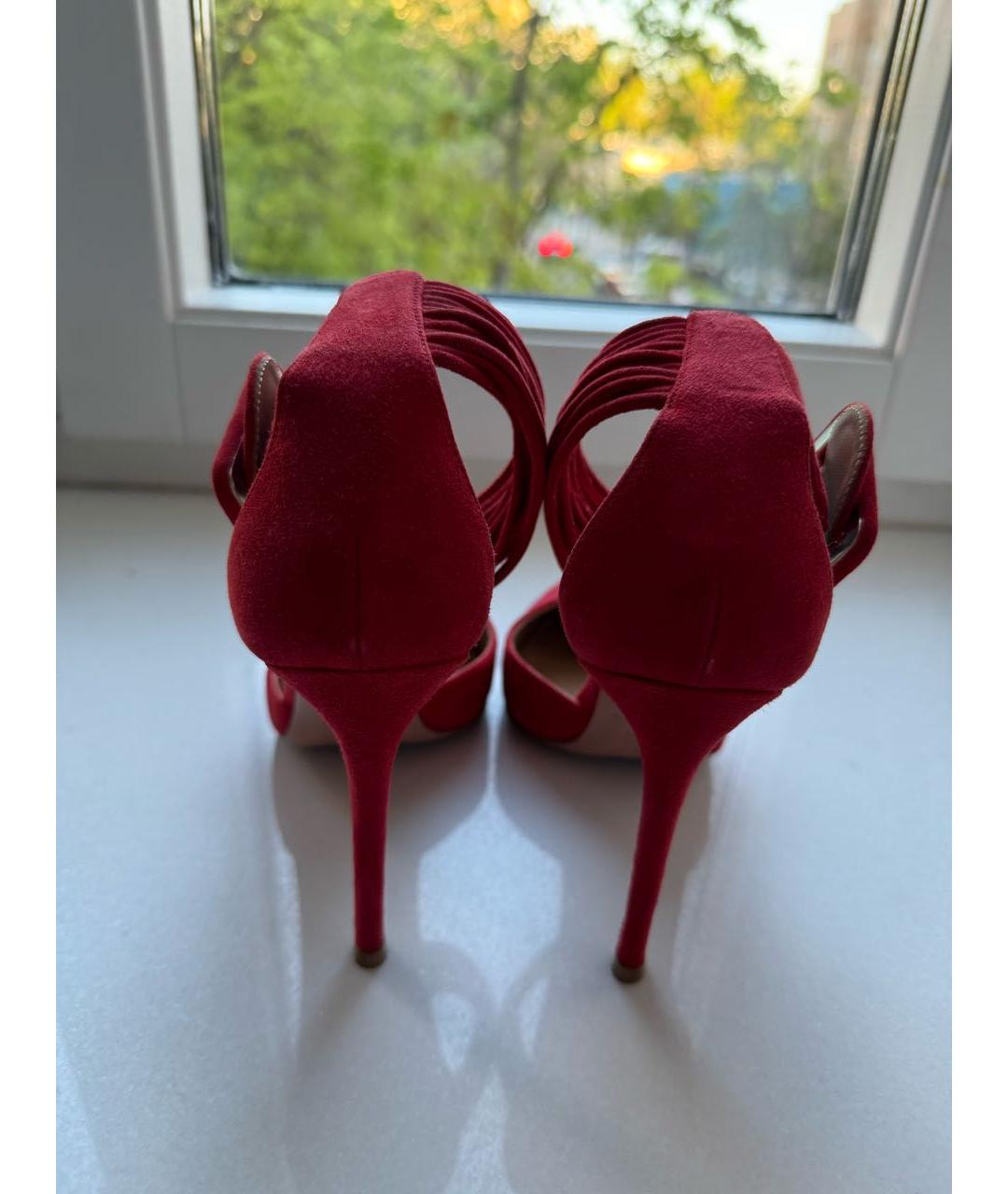 AQUAZZURA Красные замшевые туфли, фото 3