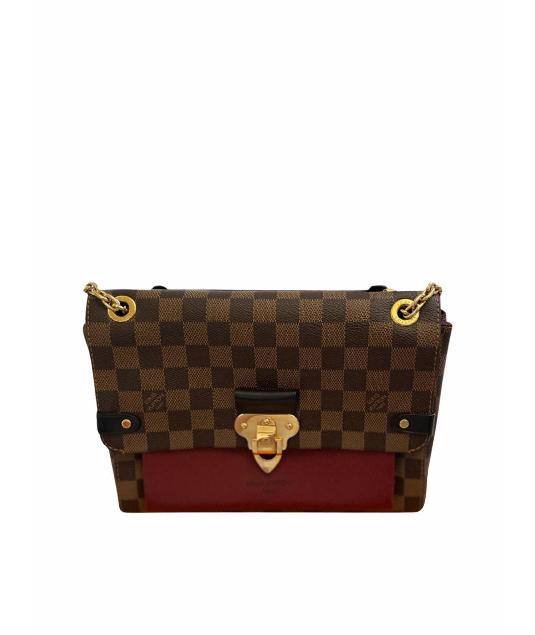 LOUIS VUITTON PRE-OWNED Бордовая кожаная сумка через плечо, фото 1