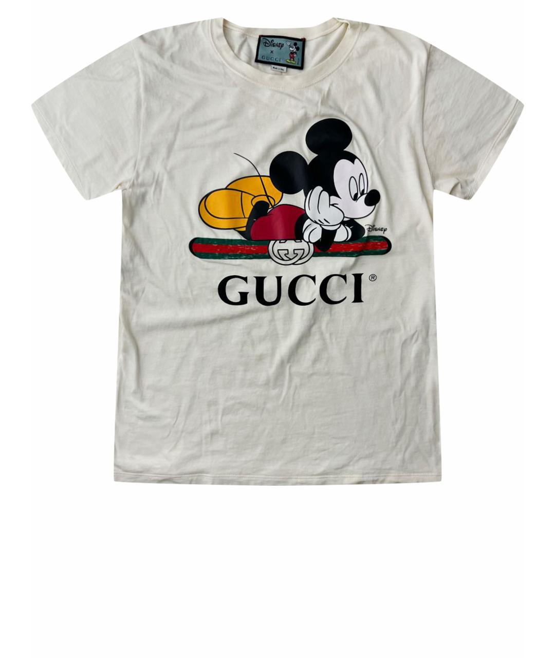 GUCCI Бежевая хлопковая футболка, фото 1