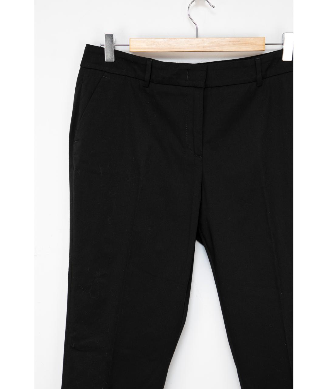 PESERICO Черные хлопковые брюки узкие, фото 3