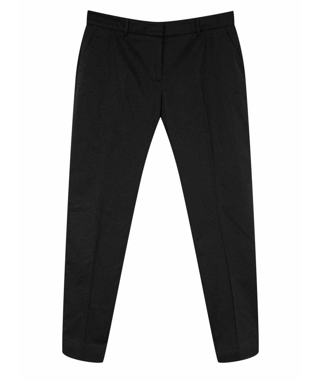 PESERICO Черные хлопковые брюки узкие, фото 1