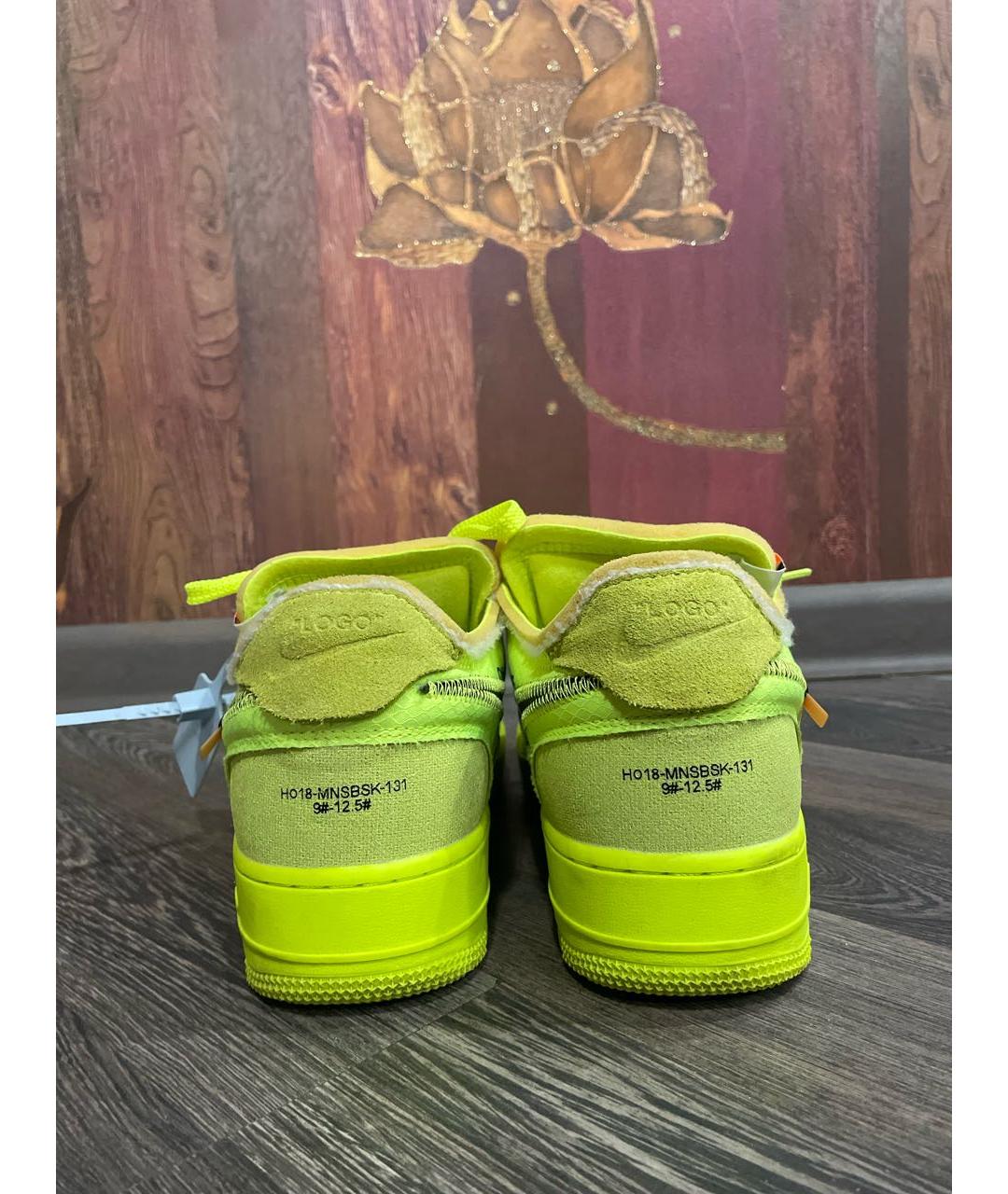 NIKE X OFF-WHITE Зеленые синтетические низкие кроссовки / кеды, фото 4