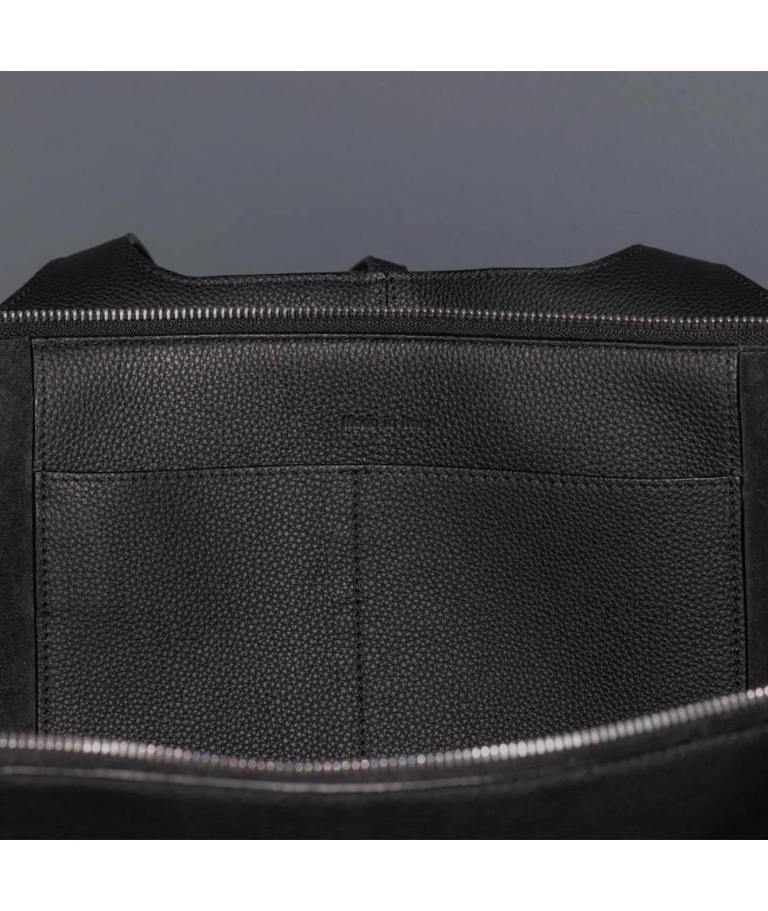 CELINE PRE-OWNED Черная кожаная сумка с короткими ручками, фото 8
