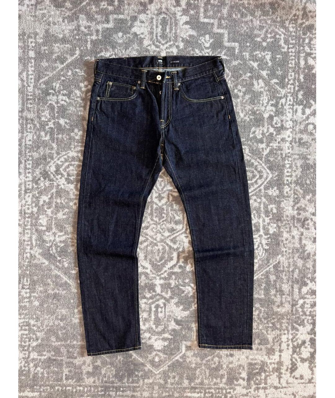 EDWIN Темно-синие хлопковые прямые джинсы, фото 9