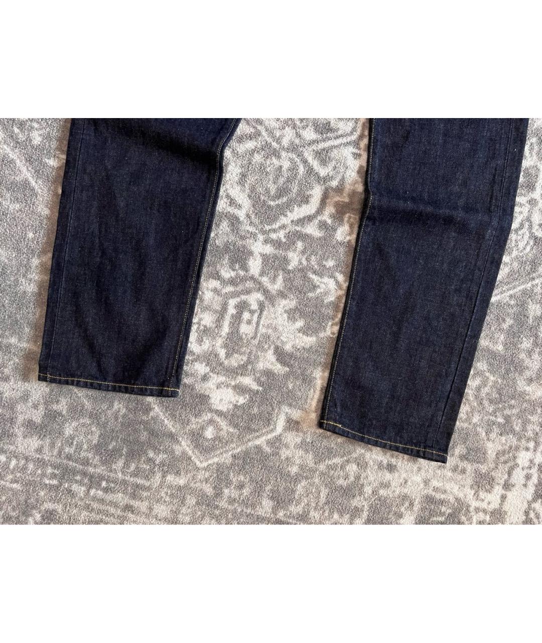 EDWIN Темно-синие хлопковые прямые джинсы, фото 4