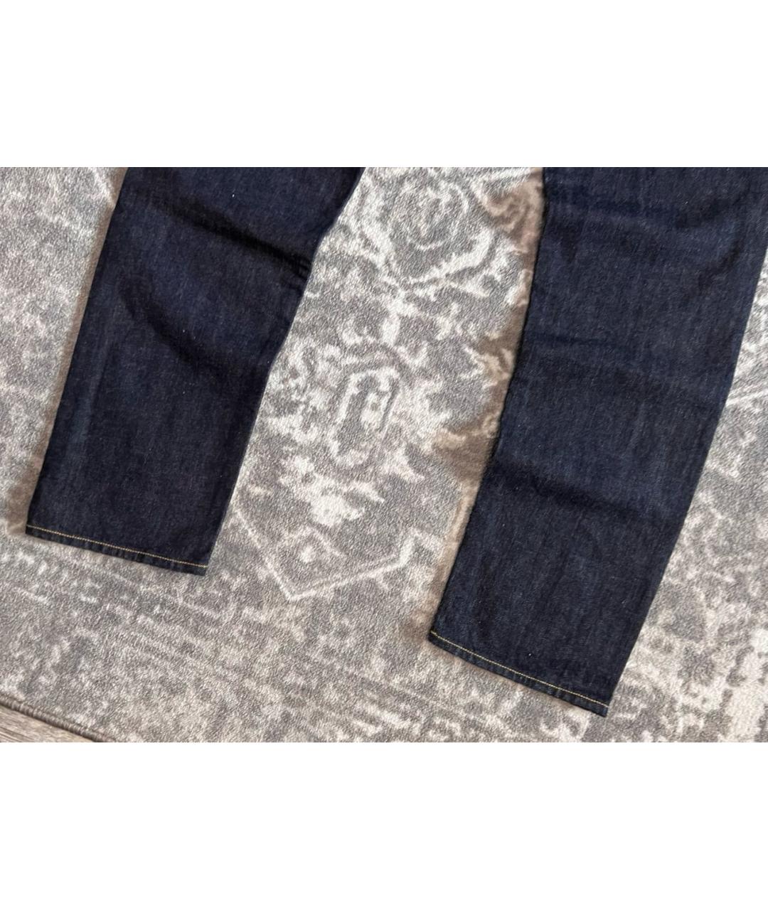 EDWIN Темно-синие хлопковые прямые джинсы, фото 8