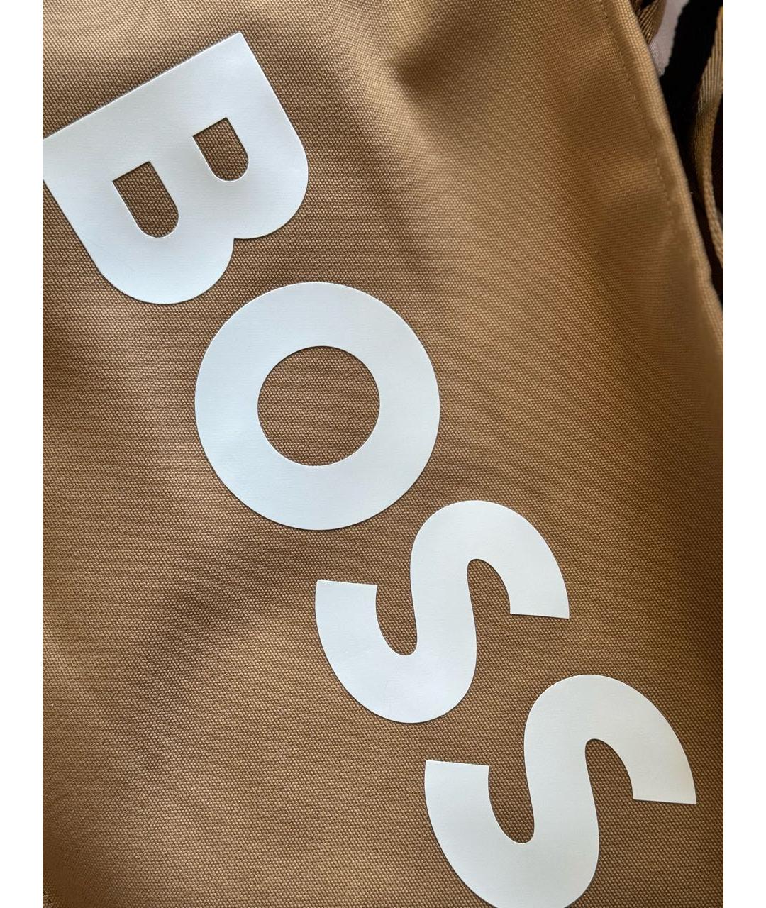HUGO BOSS Коричневая хлопковая сумка тоут, фото 5