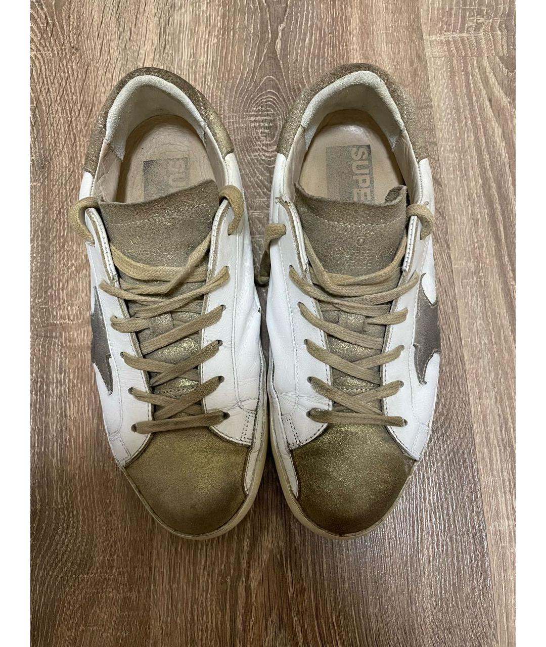 GOLDEN GOOSE DELUXE BRAND Белые кожаные кеды, фото 2