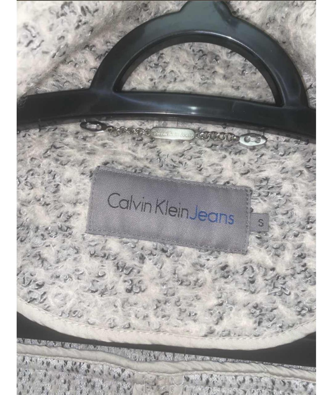 CALVIN KLEIN JEANS Серая шерстяная куртка, фото 3