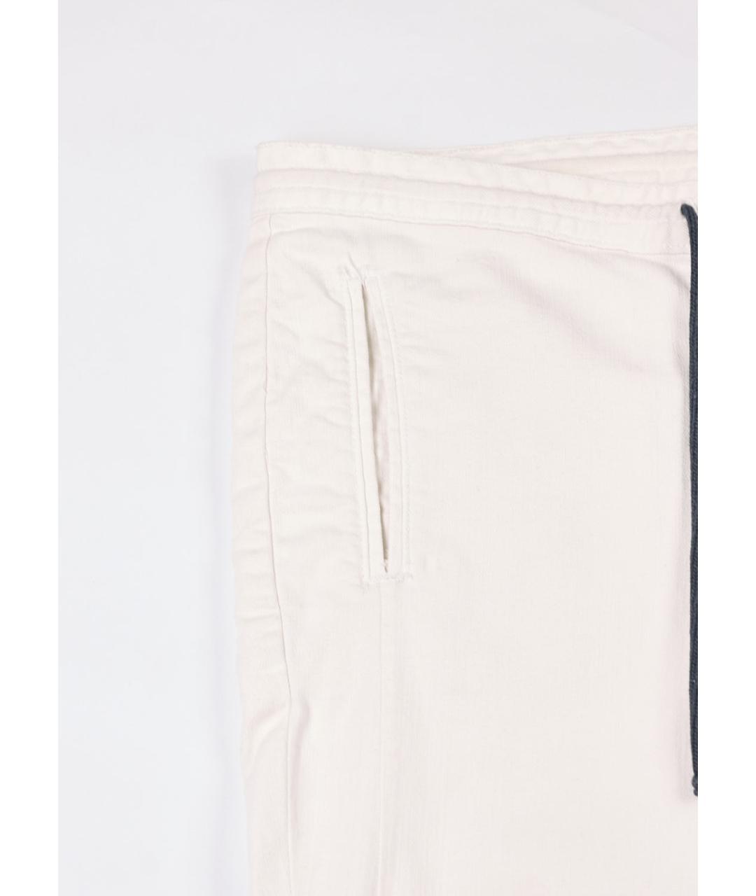MARNI Белые хлопко-эластановые прямые джинсы, фото 4