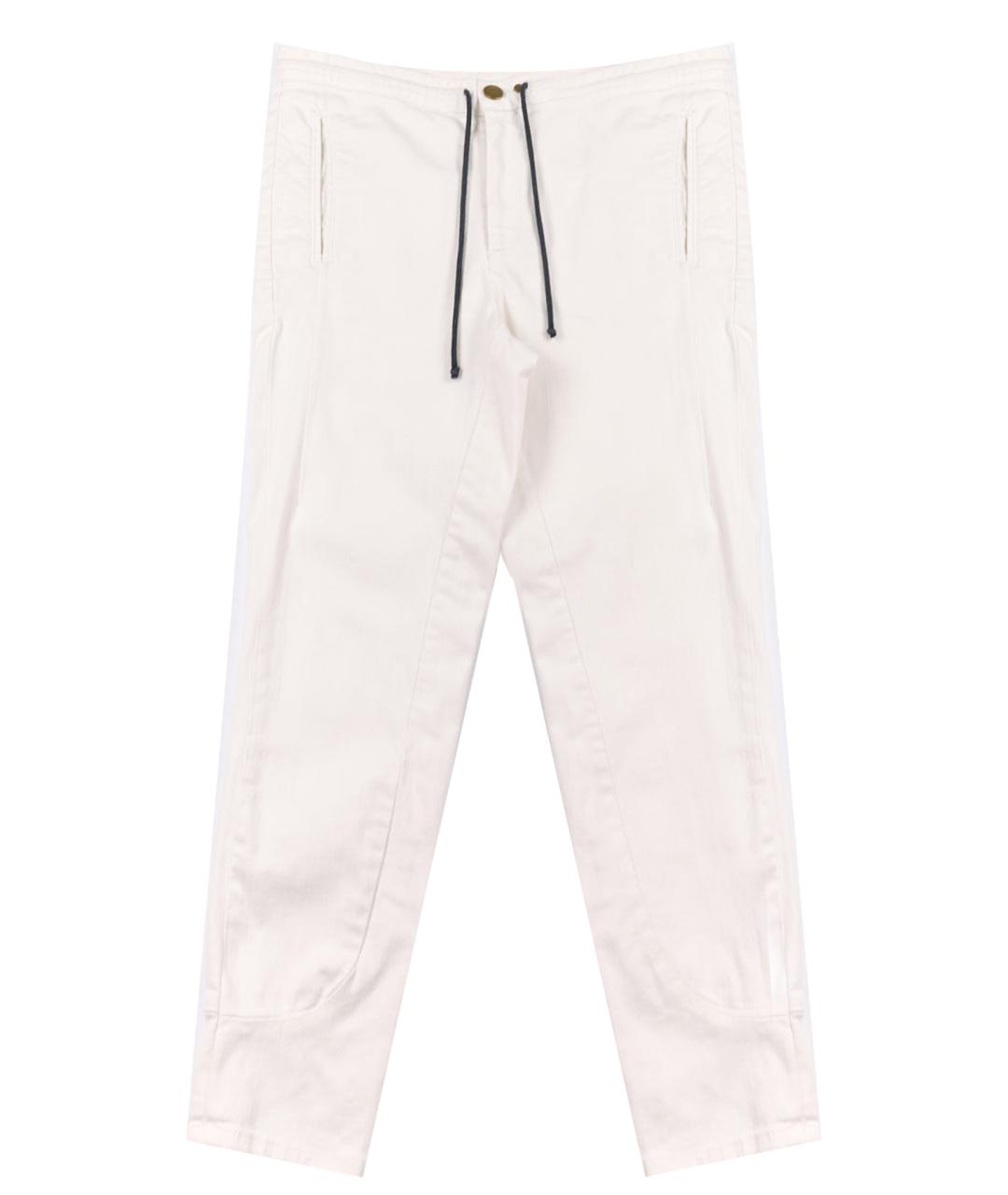 MARNI Белые хлопко-эластановые прямые джинсы, фото 1