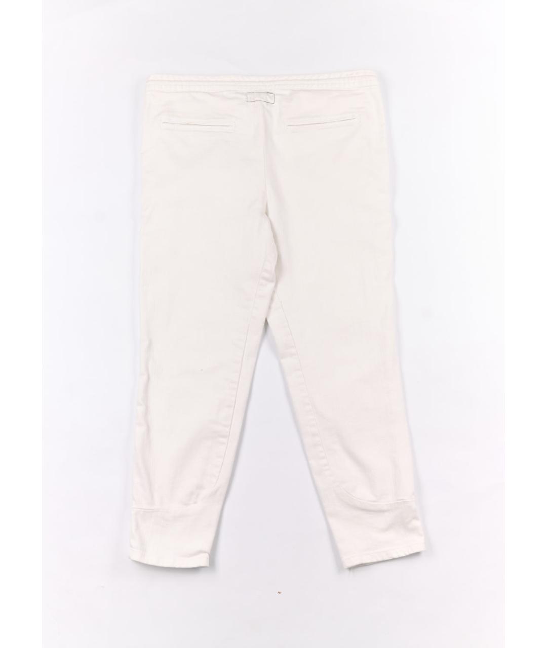 MARNI Белые хлопко-эластановые прямые джинсы, фото 2